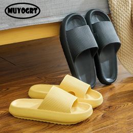 Slippers Thick Platform Bathroom Home Men Fashion Soft Sole EVA Indoor Slides Woman Sandals Summer Nonslip Flip Flops 230520