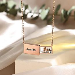 Modepersonlighet Creative Pull Type Photo Envelope Necklace Holiday Accessories