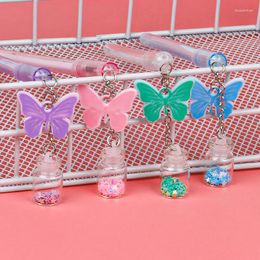 4Pcs Cute Butterfly Drift Bottle Pendant Gel Pen Korean 0.5mm Black Ink Signature Pens Writing Stationery School Supplies