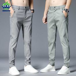 Men's Jeans Summer New Thin Casual Pants Men 4 Colours Classic Style Fashion Business Slim Fit Straight Cotton Solid Colour Brand Trousers 38