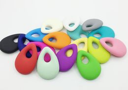 Necklaces HOT!!! 10PCS/LOT Teething Necklace Jewellery Organic BPA Free Silicone Teether Pendant Toys for Nursing Moms