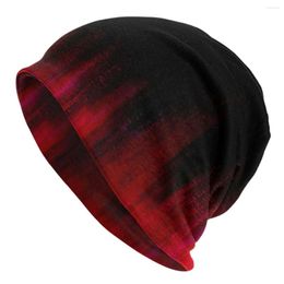 Berets Red And Black Abstract Men's Caps Hat For Men Bonnets Male Cap Winter Hats Women's The Sun