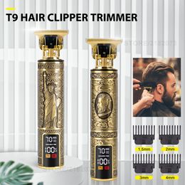 Electric Shavers T9 Hair Clipper LCD Digital Trimmer for Men Cutting Machine Shaving Barber Shaver Styling Tool Mower 230520