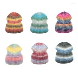 Berets Tie Dye Keep Warm Outdoor Elasticity Unisex Beanie Hip Hop Autumn Winter Fashion Skullies Beanies Ski Cap