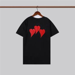 Mens womens summer oversize t shirts men designer fashion print letters heart cotton blends loose streetwear man woman 2023 plus size clothes jumper tops