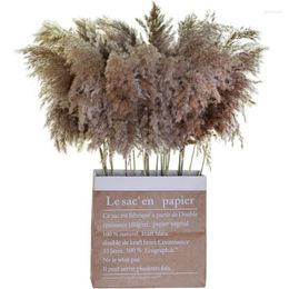 Decorative Flowers 40pcs Window Display Dried Pampas Grass Bunch Pure Natural Reed Wedding Home Halloween Decoration Flower