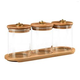 Storage Bottles Glass Jar Leak Proof Kitchen Canisters Food Container Small For Dry Ingredients Items Tea