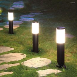 Outdoor Pathway Landscape Light With E27 Bulb Stainless Steel Fence Floor Lamp Columns Driveway Deck Garden Bollard