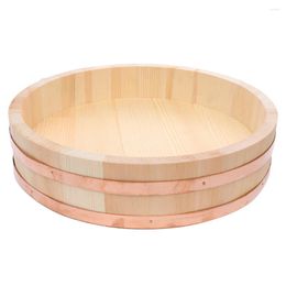 Dinnerware Sets Japanese Style Sushi Rice Mixing Tub Bucket Kitchen Wood Korean Making Serving Accessories