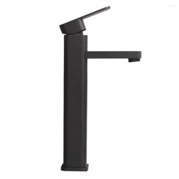 Bathroom Sink Faucets Basin Faucet Black Cold And Water Mixer Stainless Steel Single Hole Washbasin