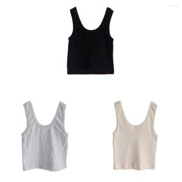 Women's Tanks Casual Fashion Sexy Wrapped Chest Sports Yoga Camisole Female Light Grey Black White One Size