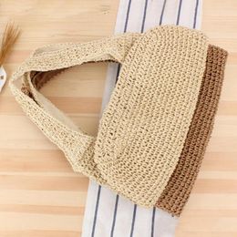 Evening Bags Straw Shoulder Beach Female Summer Vacation Shopper Retro Rattan Handbags