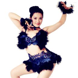 Stage Wear Enthusiast Sexy Women Belly Dance Dress Pole Dancing Night Club Costumes Salsa Rumba