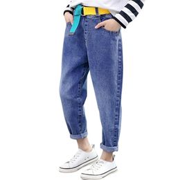 Mudipanda Jeans Girl Belt for Girls Spring осень детская детская одежда детский стиль 6 8 10 12 14 лет 210712241S