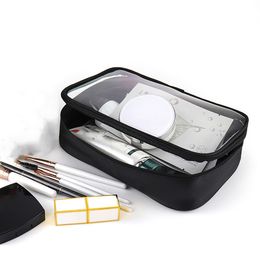 Cosmetic Bags Cases Women Makeup Bag Waterproof Clear PVC Travel Case Make Up Kit for Men Toiletry Brush Organiser Pouch 230520