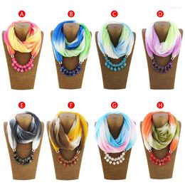 Pendant Necklaces Women Scarves Resin Pendants Necklace Jewelry Fashion Ethnic Decoration Autumn 97QE