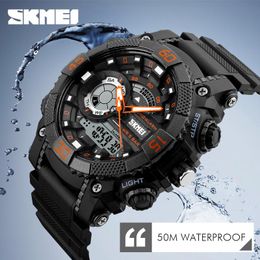 Wristwatches Mens Watches Top Men Military LED Digital Analog Quartz Watch Sports Wrist Waterproof Relogio Clock