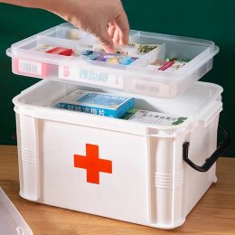 Kit di aiuti Medicina ztp Box Scatola di emergenza portatile Doppi strati per uso domestico Scatole per medicinali Kit medico ztp Organizer