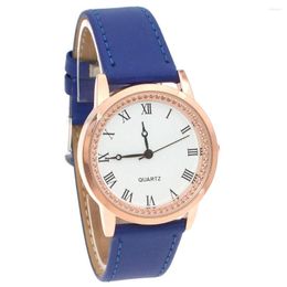 Wristwatches Chaoyada Brand Fashion Women Ladies Casual Rhinestone Leather Band Quartz Wrist Watch U108B Girls Gifts