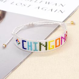 Bangle Go2Boho Boho Bracelet Wholesale Summer Beach Jewelry Bohemian Rainbow Miyuki CHINGONA Letter Bracelets for Women