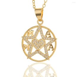 Pendant Necklaces Mother's Day Necklace Jewellery Source MAMA Pentagram High-quality Selling Luxury