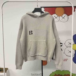 Es Hoodie Turtleneck Jumpers Loose Sweaters Casual Knits Hoody for Men Women Fashion Lightweight Sweatshirts7a02