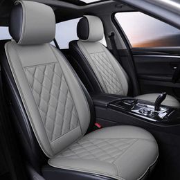 Cushions Artificial Leather Car Cover Protector Front Back Backrest Waterproof Seat Cushion Pad for Auto Interior Truck Suv Van AA230520