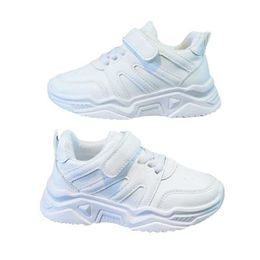 Athletic Outdoor 2023 New Kids White Sneakers Leisure Platform Light Soft Fashion Boys Girls Sport Shoes All-match Children Trainers Size 26-37 AA230520