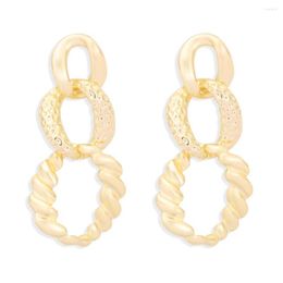 Dangle Earrings Fashion Simple Hollow Geometric Circle Exaggerated All-match Alloy Ring Women's Trend Exquisite Charm