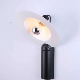 Wall Lamps Black Sconce Mounted Lamp Blue Light Swing Arm Gooseneck Reading Led Applique