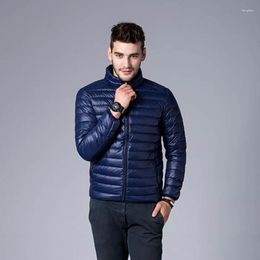 Men's Down 2023 Casual Jacket Outwear Coat Lightweight Parka Stand Collar Mens Winter Jackets And Coats Plus Size S-3XL YYJ0031