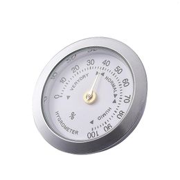 Mini Metal Hygrometer 37mm Round Laboratory Indoor Humidity Mechanical Movement Physical Induction Monitoring Tools