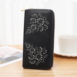 Wallets Women's Hollow Cell Phone Bag 2023 Long Zipper Handbag Multifunctional Fashion Print Personalized