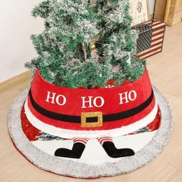 Christmas Decorations Xmas Tree Skirt Tear Resistant Lightweight Cartoon Collar Ring