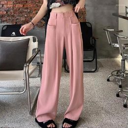 Women's Pants Autumn Casual Suit For Women Solid Loose With Pocket Sweatpants Winter Korean White Ladies Trousers Spodnie Damskie 24387