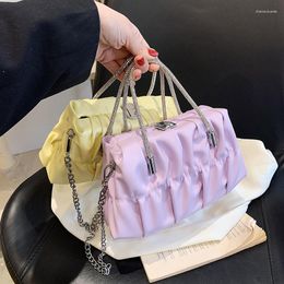Evening Bags Rhinestones Handle Clutch Bag Small Box Handbag Purse Fashion Pleated Cloud Designer Chain Shoulder Crossbody