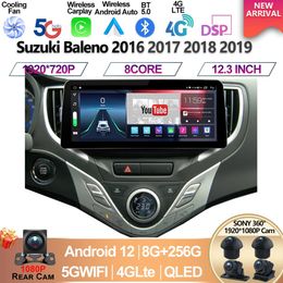 For Suzuki Baleno 2016 2017 2018 2019 Radio Layar 12.3 inch Stereo Pemutar car Video Mobil Android 12 GPS Pemutar Multimedia Unit-3