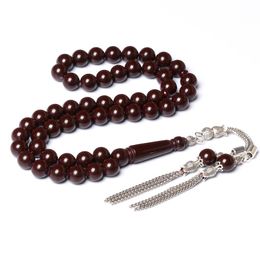 Clothing Good quality 10mm 51 Misbaha Man's Tasbih synthetic amber resin prayer beads gift Islamic rosary beads muslim misbaha