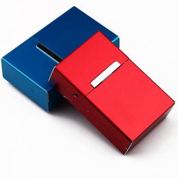 Latest Colourful Aluminium Alloy Cigarette Cigar Case Dry Herb Tobacco Spice Miller Storage Box Portable Flip Stash Cases Smoking Holder Container