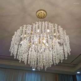 Chandeliers Led Pendant Lamp Lughting Branch Crystal Chandelier Living Room Luxury Villa Dining Decorative Bedroom Art