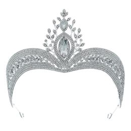 Crystal Royal Queen Tiaras and Crowns Women Prom Diadem Hair Ornaments Wedding Hair Jewellery Accessories