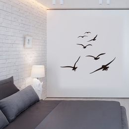 Wall Stickers HonC A Flock Of Seabirds Living Room Bedroom Home Background DIY Decoration Mural Art Decals Carved Wallpaper 230520
