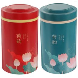 Storage Bottles 2 Pcs Food Sealed Jar Container Lid Tin Containers Lids Mini Tea Jars