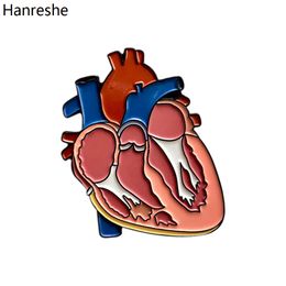 Hanreshe Colorful Anatomy Heart Organ Brooch Medical Enamel Lapel Backpack Badge Pins Jewelry Gift for Doctor Nurse Collection