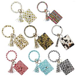 Keychains Design Personalised Beautiful Quality Leather Card Holder ID Gift Zip With Keychain Sturdy Key Ring Accessories