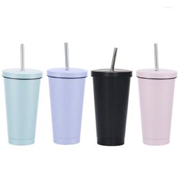 Water Bottles Stainless Steel Vacuum Insulated Cup With Lids And Straw Travel Mug Coffee For Home Office Car Cool/ Drinks