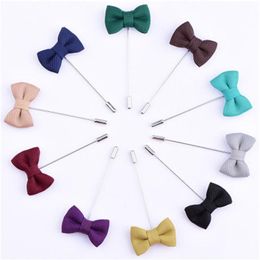 Fashion butterfly Lapel Pins Men broochPin cloth Men Brooch for Suits Handmade Stick Brooch Pins 10pcs lot291C