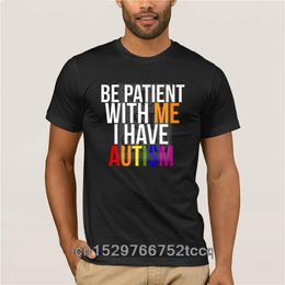 Men's T Shirts Summer Casual Print T-Shirt Fashion Autism Be Patient With Me I Have Tshirt Men