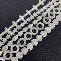 Beads Natural Freshwater Shell White Mother-of-pearl Cross-shaped Leaf-shaped DIY Jewellery Making Necklace Bracelet