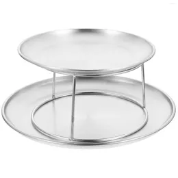 Dinnerware Sets Multi-tiered Tray Cake Stand Cupcake Fruit Trays Stainless Steel Serving Party Wedding Stands Rustic Jewellery